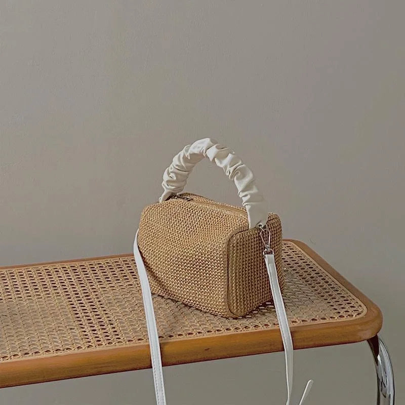 Summer Beach Handbag Crossbody Messenger Ladies Woven Bag Purse Tote