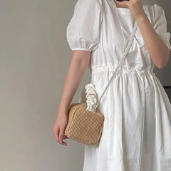 Summer Beach Handbag Crossbody Messenger Ladies Woven Bag Purse Tote