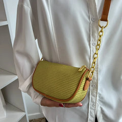 Knitting Top Handle Crossbody Shoulder Bag for Women