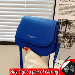Summer Flap Saddle Bag Women PU Leather Shoulder Messenger Bag