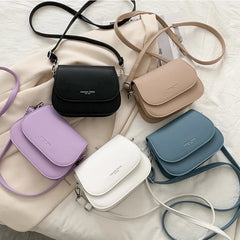 Summer Flap Saddle Bag Women PU Leather Shoulder Messenger Bag