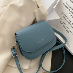 Summer Flap Saddle Bag Women PU Leather Shoulder Messenger Bag