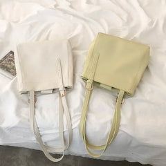 Summer PU Leather Shoulder Bags Women Students School Totes Bag