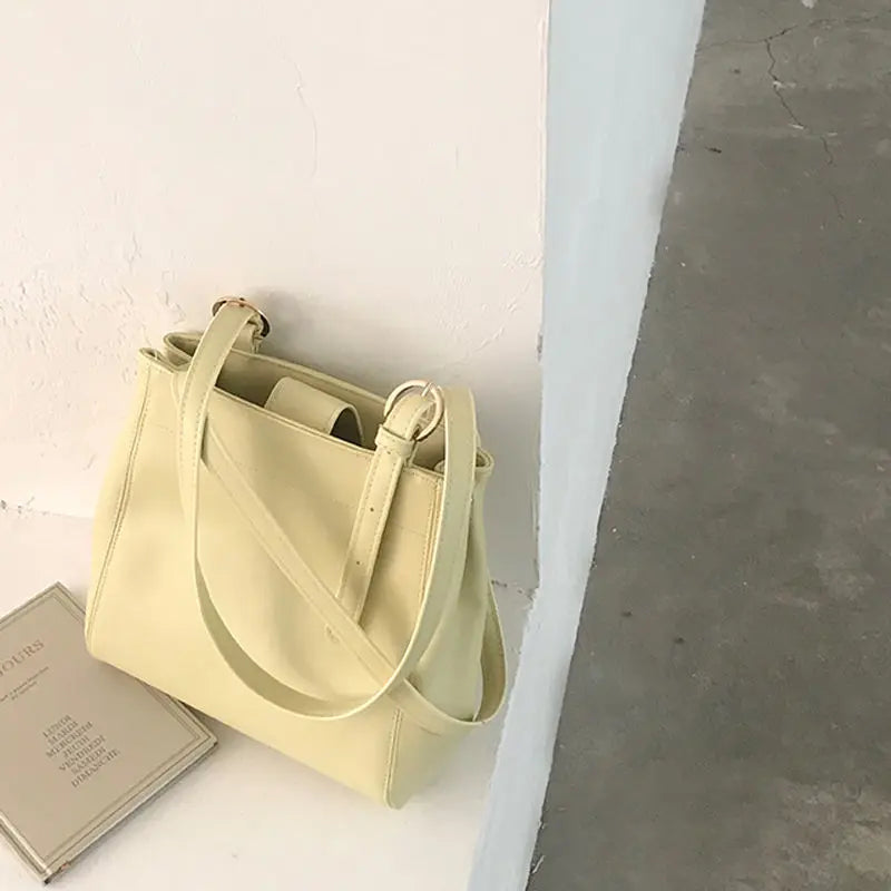 Summer PU Leather Shoulder Bags Women Students School Totes Bag