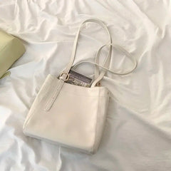 Summer PU Leather Shoulder Bags Women Students School Totes Bag