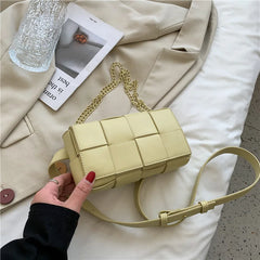 Summer Pu Woven Waist Bag Style Shoulder Bag Chest Bag for Women
