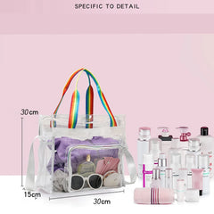 Transparent PVC Yoga Gym Bag Waterproof Outdoor Fitness Handbag