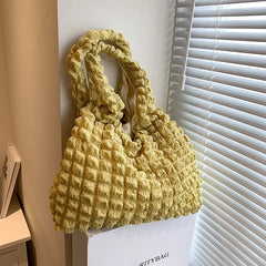 Summer Pleated Cloud Bag Female Large Capacity Shoulder Bag Handbags Tote Bolsas