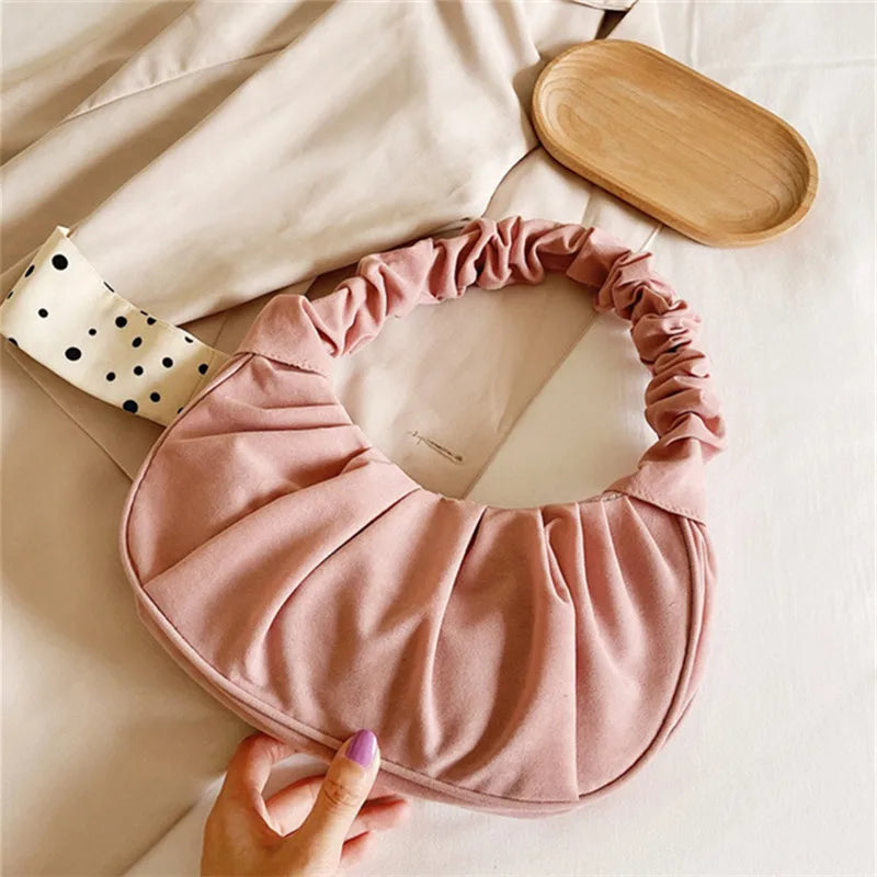 Women's Summer Pleated Cloud Bag Shoulder Handbag