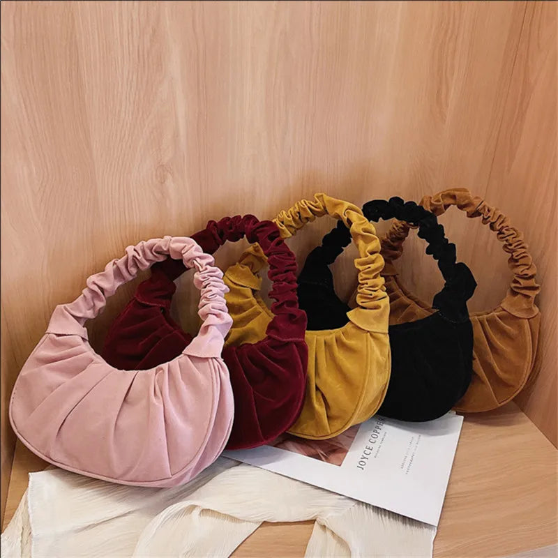 Women's Summer Pleated Cloud Bag Shoulder Handbag