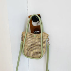 Summer Retro Casual Straw Bag Women's Bucket Bag