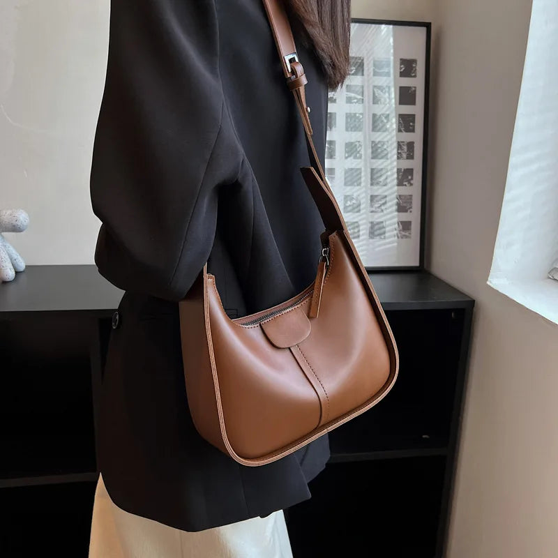 Summer Retro Crossbody Bags For Women Small PU Leather Handbag
