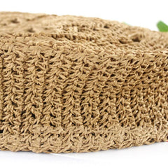 Summer Round Straw Bag For Women Woven Handbag Rattan Shoulder Bag