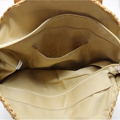 Summer Round Straw Bags For Women Rattan Shoulder Bag Woven Beach Handbags