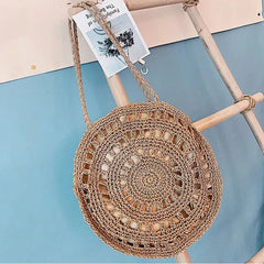 Straw Shoulder Bags for Women Beach CrossBody Bag