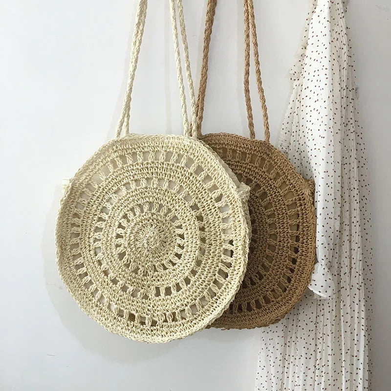 Straw Shoulder Bags for Women Beach CrossBody Bag