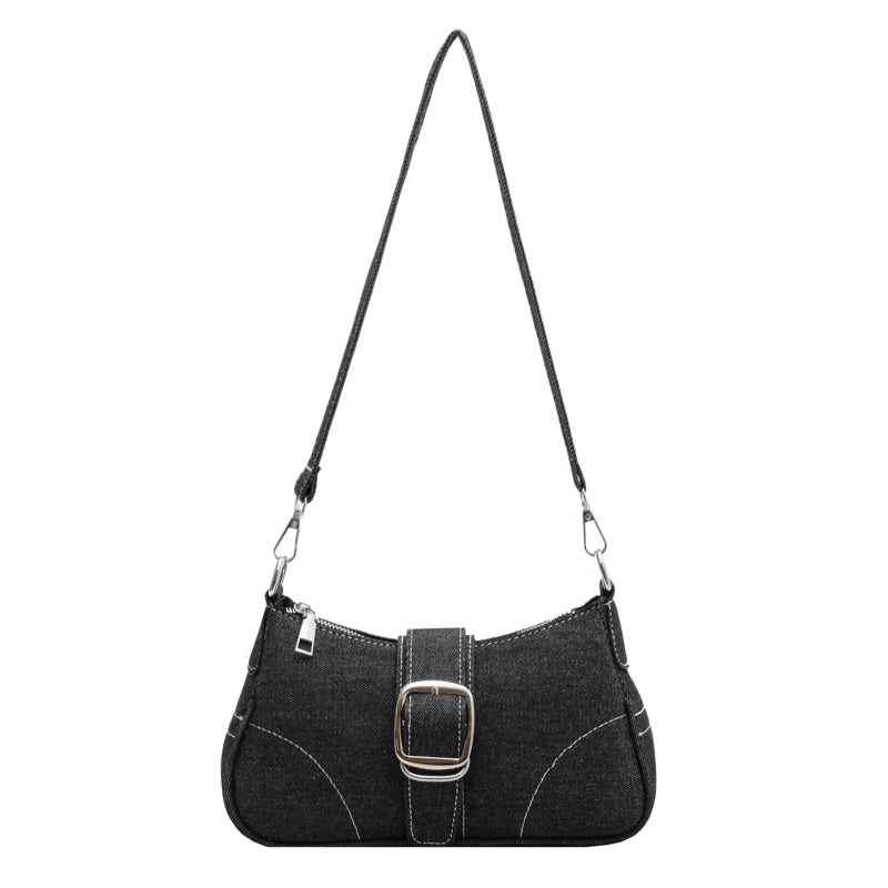 Women's Denim Casual Underarm Shoulder Bag Canvas Handbag and Purse