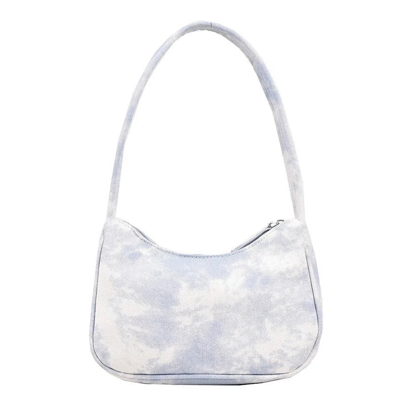 Summer Small Shoulder Bags For Women Canvas Denim Clutch Purse French