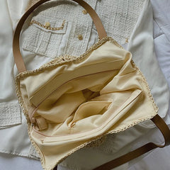 Summer Straw Bag For Women Large Beach Tote Handbag