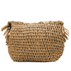 Summer Straw Bags Tassel Beach Bags Rattan Woven Handbags