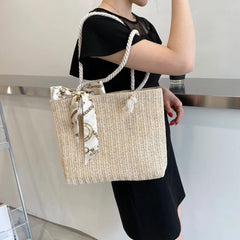 Summer Straw Beach Bag Large Capacity Rattan Woven Handbag