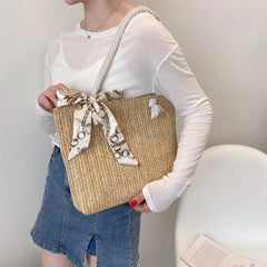Summer Straw Beach Bag Large Capacity Rattan Woven Handbag