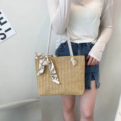 Summer Straw Beach Bag Large Capacity Rattan Woven Handbag