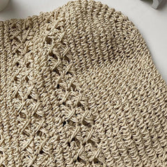 Summer Straw Shoulder Bag Female Hollow Large Capacity Handbag