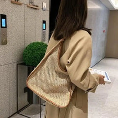 Summer Straw Shoulder Bags for Women Small Flap Shopper Women's Bag