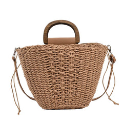 Summer Straw Tote Bag Rattan Beach Crossbody Bags for Women