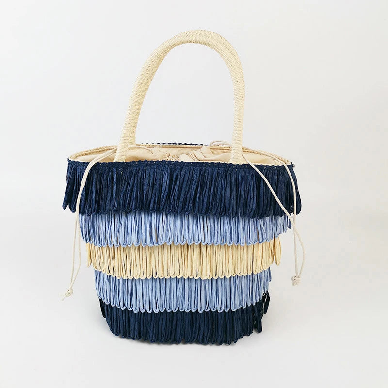 Summer Straw Weave Shoulder Bag For Women Beach Travel Handbag Lady Casual