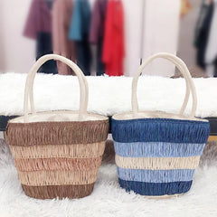 Summer Straw Weave Shoulder Bag For Women Beach Travel Handbag Lady Casual