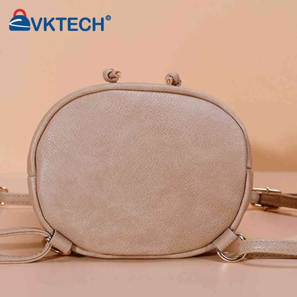 Summer Straw Women Backpack Vintage Horn Buckle Messenger Shoulders Bag