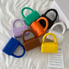 Summer Sweet Candy Jelly Handbags for Women Casual Small Square Tote Bag