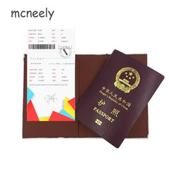Couples Passport Holder PU Leather Travel Cover
