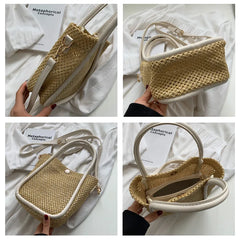 Summer Travel Woven Shoulder Bag Women's Straw Messenger Bags