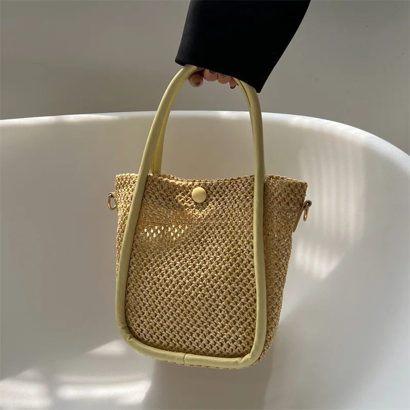 Summer Travel Woven Shoulder Bag Women's Straw Messenger Bags