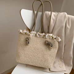 Summer Straw Shoulder Bags Hit Handbags for Women Matching Tote Bag