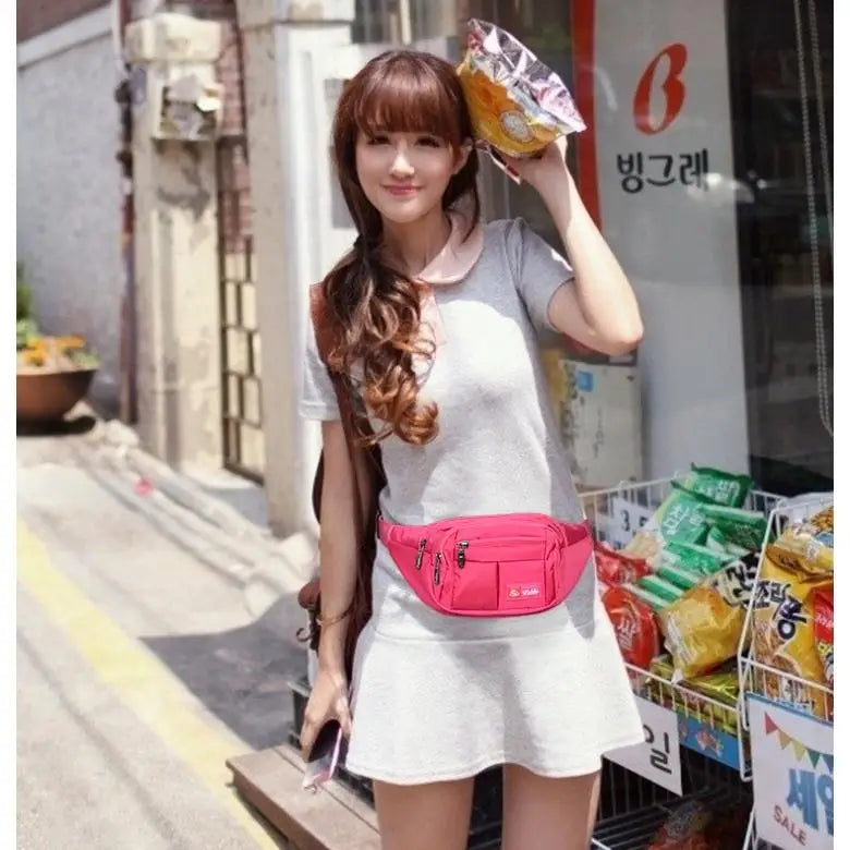 Waterproof Fruit Green Sports Waist Pack Adjustable Belt Strap