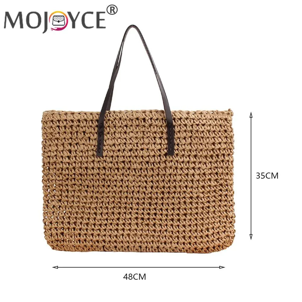 Summer Straw Rattan Beach Bag Large Capacity Handbags Totes Clutch