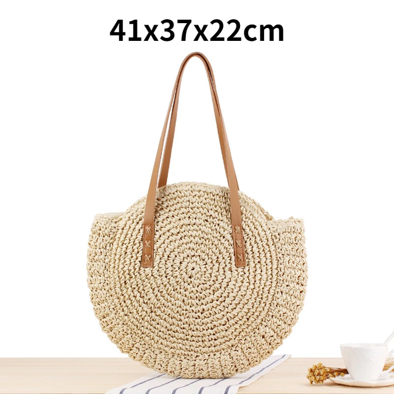 Summer Vacation Straw Beach Bag Women Bag