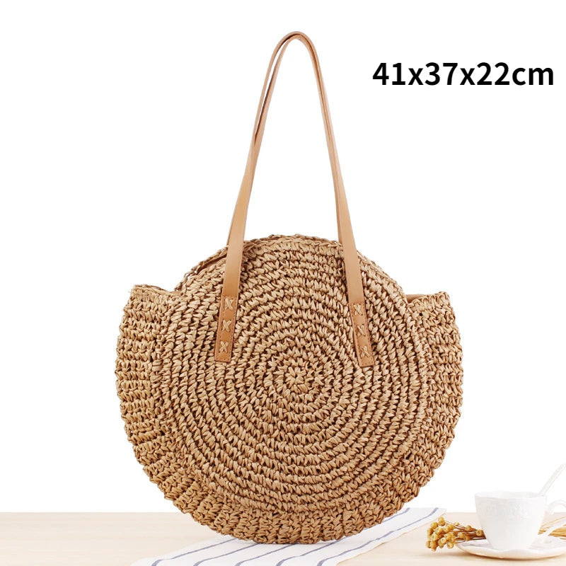 Summer Vacation Straw Beach Bag Women Bag
