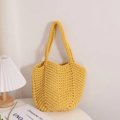 Summer Vintage Crochet Handbag Beach Holiday Tote