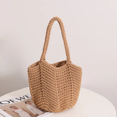 Summer Vintage Crochet Handbag Beach Holiday Tote