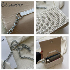 Straw Weave Crossbody Bag for Women Small Purses Handbags