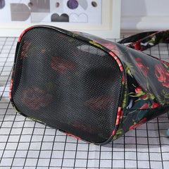 Summer Women Totes Plastic Shopper Mesh Handbags Ladies PVC Beach Shoulder Bag G