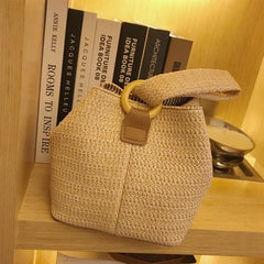 Women Straw Beach Bag Rattan Handbag Summer Tote Bag