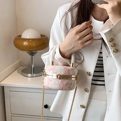 Summer Women Round Crossbody Bag Lace Flower Clutch