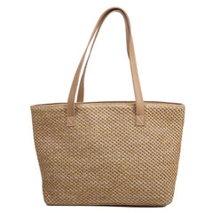 Summer Women's Straw Woven Tote Bag Beach Travel Handbag