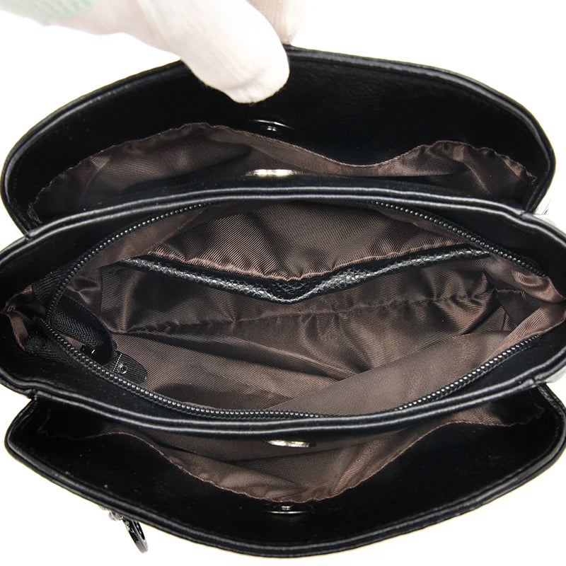 Summer Pattern Bucket Bag Vintage Shoulder Bag Big Capacity Purse